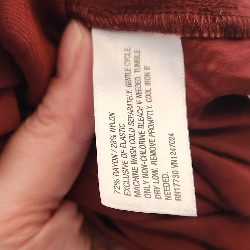Maroon Button-Up Dress, Xs - Picture 6 of 8